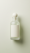 Body elixir with cream-accented glass