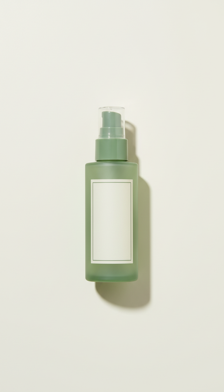 Hair repair serum with frosted glass